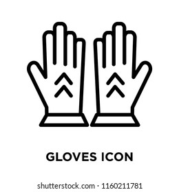 Gloves icon vector isolated on white background, Gloves transparent sign , linear symbol and stroke design elements in outline style