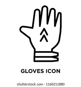 Gloves icon vector isolated on white background, Gloves transparent sign , linear symbol and stroke design elements in outline style