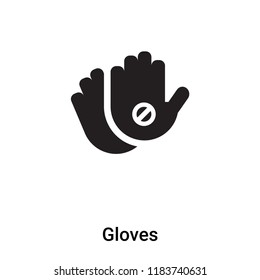 Gloves icon vector isolated on white background, logo concept of Gloves sign on transparent background, filled black symbol