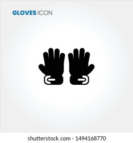 Gloves icon vector on white background