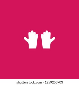 gloves icon vector. gloves sign on pink background. gloves icon for web and app
