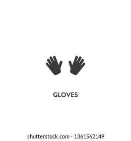 gloves icon vector. gloves sign on white background. gloves icon for web and app