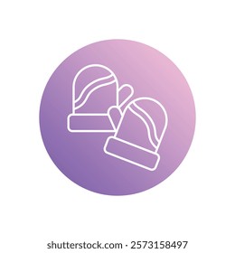 Gloves icon vector stock illustration