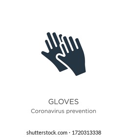 Gloves icon vector. Trendy flat gloves icon from Coronavirus Prevention collection isolated on white background. Vector illustration can be used for web and mobile graphic design, logo, eps10