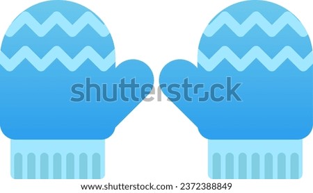 Gloves icon vector for winter event. Mitten icon for cold season graphic resource. Gloves for icon, symbol, winter or Christmas celebration. Winter clothes to keep the body warm