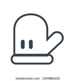 Gloves icon. Winter sign.