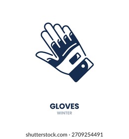 Invierno, cálido, lana, punto, ropa, accesorio, frío, protección, acogedor, ropa de mano. Ilustración de icono de Vector