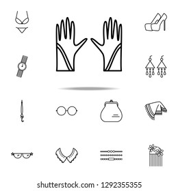 gloves icon. Woman Accessories icons universal set for web and mobile