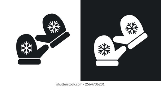Gloves icons in flat syle
