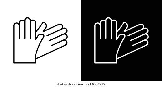 Iconos de guantes. iconos de vector de dibujo de línea