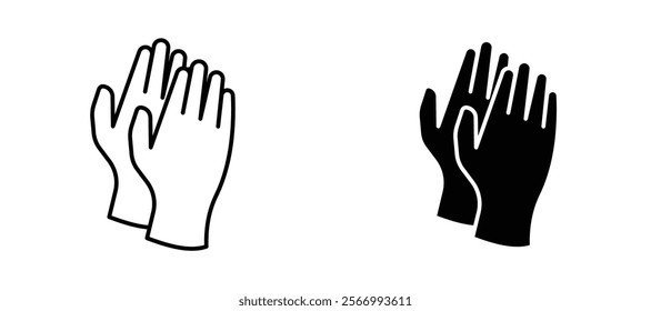 Gloves icons in outline and fill. vector illustration for ui.