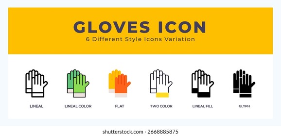 Gloves icons set of simple vector illustration.