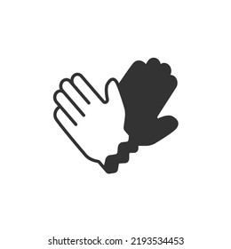 gloves icons  symbol vector elements for infographic web