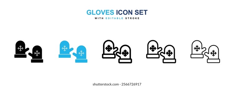 Gloves icons vector collection pack.