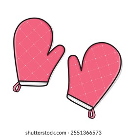 Ilustração de luvas, luvas de desenho animado, luvas