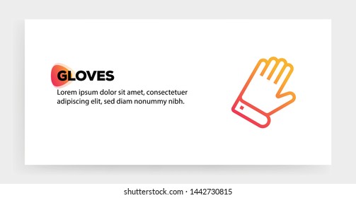 GLOVES AND ILLUSTRATION ICON CONCEPT