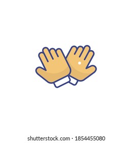Gloves illustration style icon. EPS 10 file