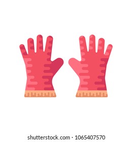 Gloves illustration symbol object. Flat icon style concept design