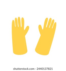 Gloves isolated on white background. Vector flat illustration.