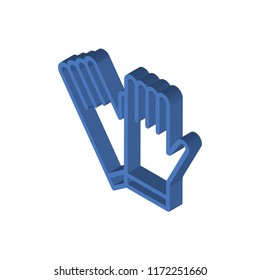 Gloves isometric left top view 3D icon