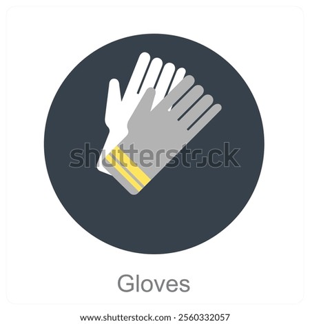 Gloves and keeper icon concept