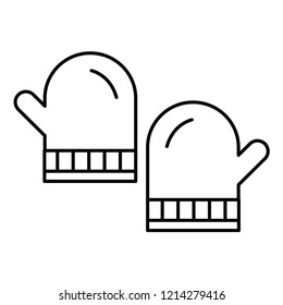 gloves line icon
