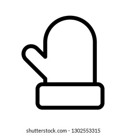 gloves line icon