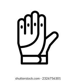 gráfico vectorial de ilustración de icono de línea guantes. Ilustración de elemento simple gráfico vectorial, adecuado para aplicaciones, sitios web y presentaciones aisladas en fondo blanco