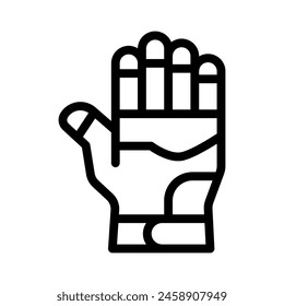 gloves line icon illustration vector graphic. Simple element illustration vector graphic, suitable for app, websites, and presentations isolated on white background