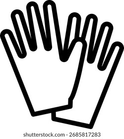 Gloves Line Icon Vector Design