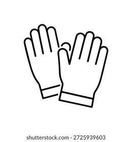 Handschuhe Linie Logo, Vektorsymbol auf weißem Hintergrund
Vektorlinien-Logo-Symbol