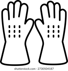 Gloves Line vector Icon Design