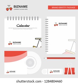Gloves Logo, Calendar Template, CD Cover, Diary and USB Brand Stationary Package Design Vector Template