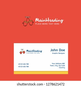 Gloves logo Design with business card template. Elegant corporate identity. - Vector