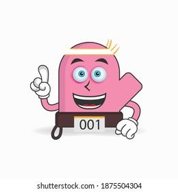 The gloves mascot character becomes a running athlete. vector illustration