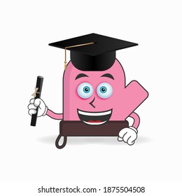 The gloves mascot character becomes a scholar. vector illustration