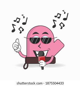 The gloves mascot character is singing. vector illustration - Shutterstock ID 1875504433