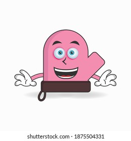 gloves mascot character with smile expression. vector illustration