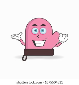 gloves mascot character with smile expression. vector illustration