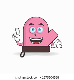 gloves mascot character with smile expression. vector illustration
