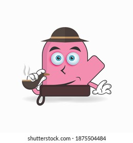 guantes mascota fumando personaje. ilustración vectorial