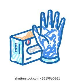 gloves medical doodle icon sketch vector. gloves medical sign. isolated symbol illustration