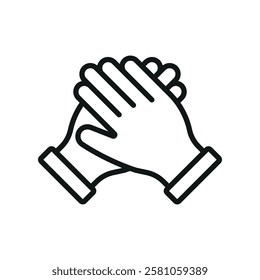 Gloves medical icon is a simple vector illustration of a pair of disposable gloves, perfect for representing hygiene, safety, and infection control in healthcare settings.