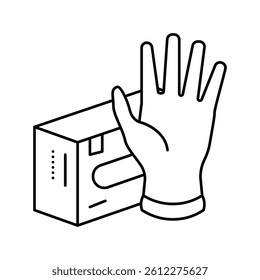 gloves medical line icon vector. gloves medical sign. isolated contour symbol black illustration