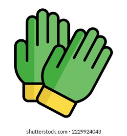 Guantes, mitten, icono de estilo moderno para el diseño de la interfaz de usuario de la aplicación del logo móvil del sitio web. icono de vector simple. 