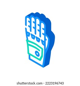gloves motorcycle isometric icon vector. gloves motorcycle sign. isolated symbol illustration