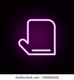 gloves neon icon. Elements of autumn set. Simple icon for websites, web design, mobile app, info graphics