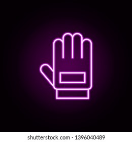 gloves neon icon. Elements of hockey set. Simple icon for websites, web design, mobile app, info graphics