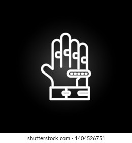 gloves neon icon. Elements of motor sports set. Simple icon for websites, web design, mobile app, info graphics