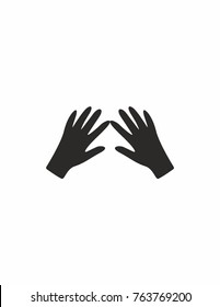 Gloves on a white background